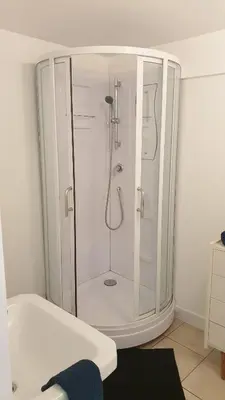 Salle de bains dans l'établissement Gîte de l'Automne