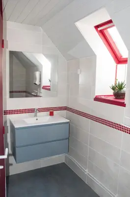 Salle de bains dans l'établissement Un coin de forêt