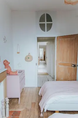 Un ou plusieurs lits dans un hébergement de l'établissement Maison Séraphine - Guest house - Bed and Breakfast