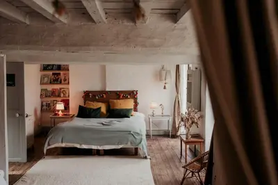 Un ou plusieurs lits dans un hébergement de l'établissement Maison Séraphine - Guest house - Bed and Breakfast