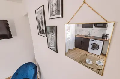 Cuisine ou kitchenette dans l'établissement REIMS - Place du Forum - Cathédrale - Terrasse