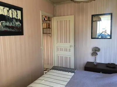 Un ou plusieurs lits dans un hébergement de l'établissement Le Refuge private entrance 2/4 pers dans maison 17eme siècle.Parking. calme
