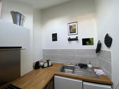 Cuisine ou kitchenette dans l'établissement Cocon en Champagne