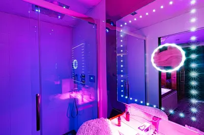 Salle de bains dans l'établissement GlamappartSpa Prestige New-York expérience