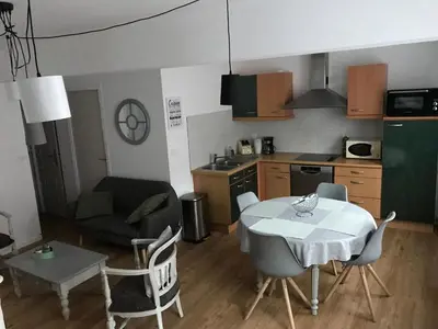 Cuisine ou kitchenette dans l'établissement Le saint Pierre