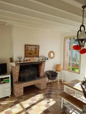 Coin salon dans l'établissement GITE, MAISON A LA CAMPAGNE ARDENNES, AISNE,MARNE