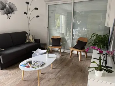Coin salon dans l'établissement Escapade de Vauclair
