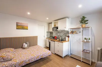 Cuisine ou kitchenette dans l'établissement Plancy Beds Châlons