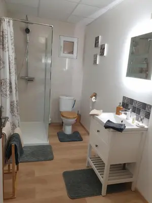 Salle de bains dans l'établissement Gîte domaine de la galopade