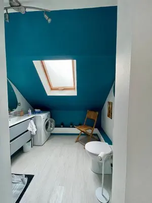 Salle de bains dans l'établissement Maison de village chez Josy