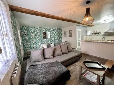 Cuisine ou kitchenette dans l'établissement Maison de village chez Josy