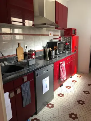 Cuisine ou kitchenette dans l'établissement Le Rameau
