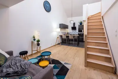 Cuisine ou kitchenette dans l'établissement Duplex de 80m2 dans un village de caractère !