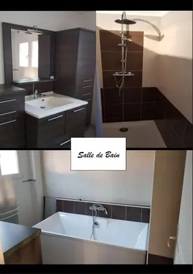 Salle de bains dans l'établissement Gîte Les Galipes