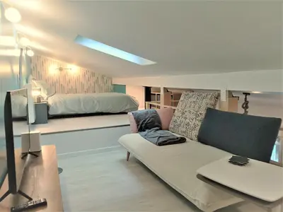 Coin salon dans l'établissement La Mezzanine par Picardie Homes