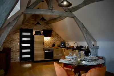 Cuisine ou kitchenette dans l'établissement La Charmeraie Wellness & SPA