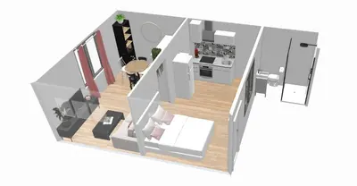 Cuisine ou kitchenette dans l'établissement Appartement cosy proche Cathédrale