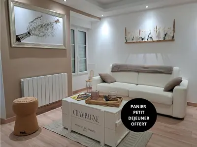 Coin salon dans l'établissement Gîte 