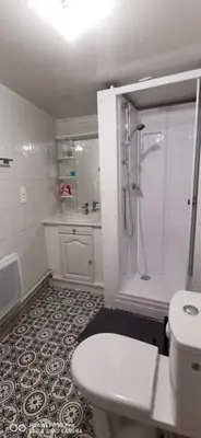Salle de bains dans l'établissement Appartement Cosy au cœur de la Champagne