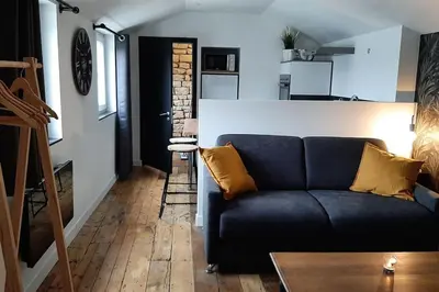 Coin salon dans l'établissement Studio chaleureux en hyper centre