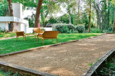 Jardin de l'établissement Maison de charme à la campagne