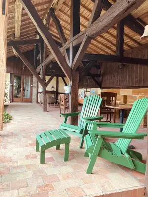 Plan de l'établissement Maison de campagne avec cheminée et extérieur
