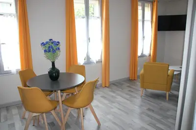 Télévision ou salle de divertissement dans l'établissement Les appartements du Saint Hubert