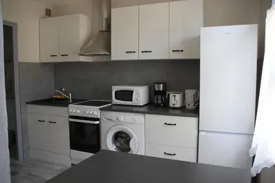 Cuisine ou kitchenette dans l'établissement Les appartements du Saint Hubert