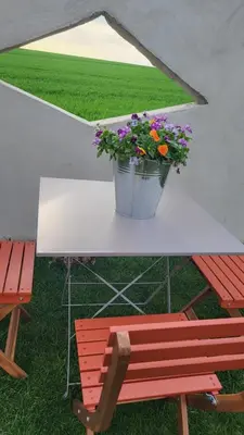 Jardin de l'établissement Gîte de la Roulotte de l'Epine