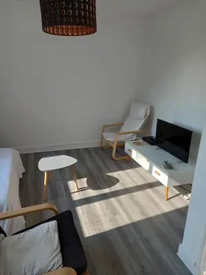 Coin salon dans l'établissement L'escale champenoise , wifi garage parking privè gratuit