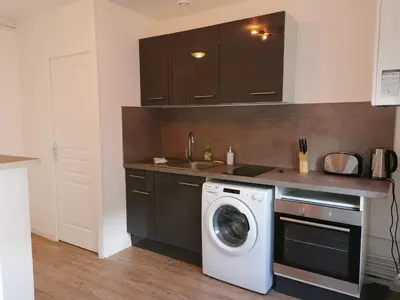Cuisine ou kitchenette dans l'établissement Chez Gabin