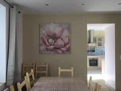Cuisine ou kitchenette dans l'établissement Gîtes De Saint Rémy
