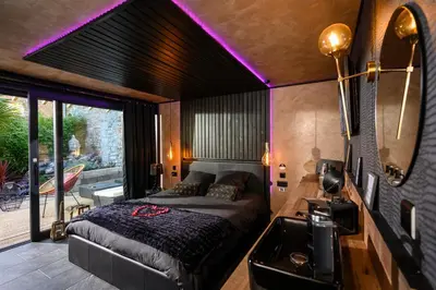Un ou plusieurs lits dans un hébergement de l'établissement Spa Maroilles