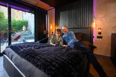 Un ou plusieurs lits dans un hébergement de l'établissement Spa Maroilles