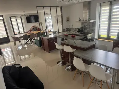 Cuisine ou kitchenette dans l'établissement Le Gîte du père Chayoux