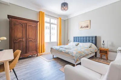 Coin salon dans l'établissement MOULINS - Maison cosy au cœur de Reims
