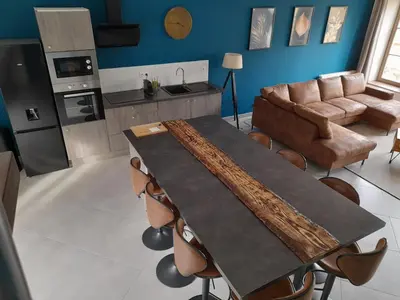 Cuisine ou kitchenette dans l'établissement Appartement moderne et spacieux