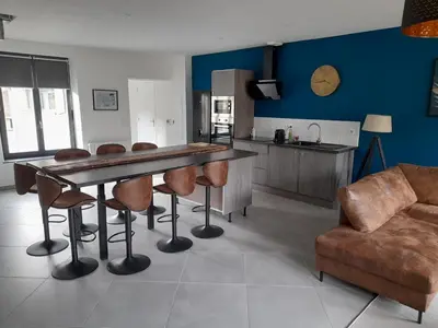 Cuisine ou kitchenette dans l'établissement Appartement moderne et spacieux