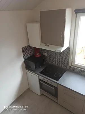 Cuisine ou kitchenette dans l'établissement Maisonnette indépendante 4 personnes jardin terrasse