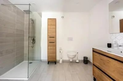 Salle de bains dans l'établissement La Grignotière Lodge & Spa