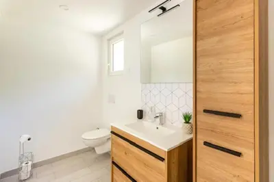 Salle de bains dans l'établissement La Grignotière Lodge & Spa