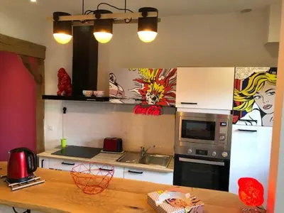 Cuisine ou kitchenette dans l'établissement Maison avec garage Pop' Appart'