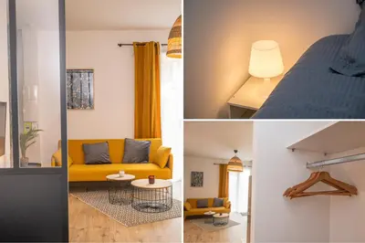 Coin salon dans l'établissement KASA SAINT QUENTIN - Tout équipé & Cosy