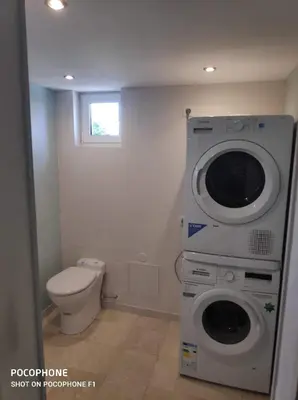 Salle de bains dans l'établissement Gîte la bocagère