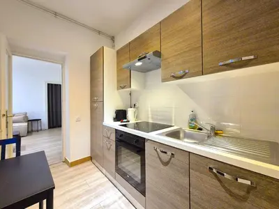 Cuisine ou kitchenette dans l'établissement Peacefull, face à la Cathédrale