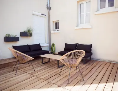 Coin salon dans l'établissement Le jardin d'Eden