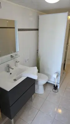 Salle de bains dans l'établissement Magnifique appartement 2p avec piscine partagée