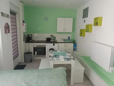 Cuisine ou kitchenette dans l'établissement LA CASA VERDE