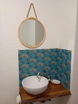 Salle de bains dans l'établissement Maison au calme