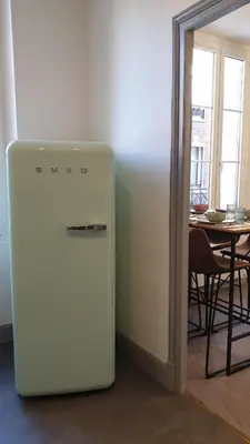 Cuisine ou kitchenette dans l'établissement Le Loft Vintage Epernay avec Netflix, Vélos, Parking gratuit